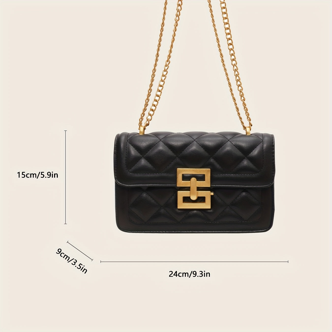 Crossbody Bag with Detachable Chain Strap