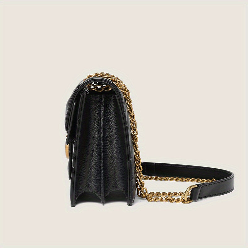 Water Ripple Black with Gold chain