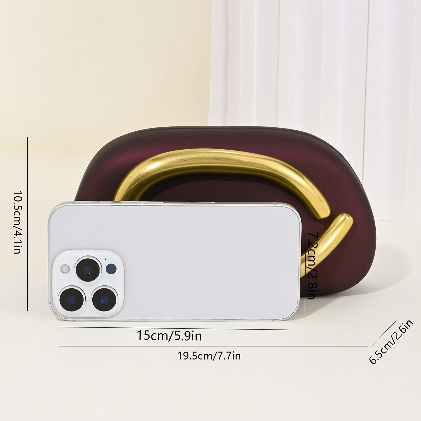 Elegant PU Clutch Purse - Convertible to Shoulder Bag with Magnetic Closure