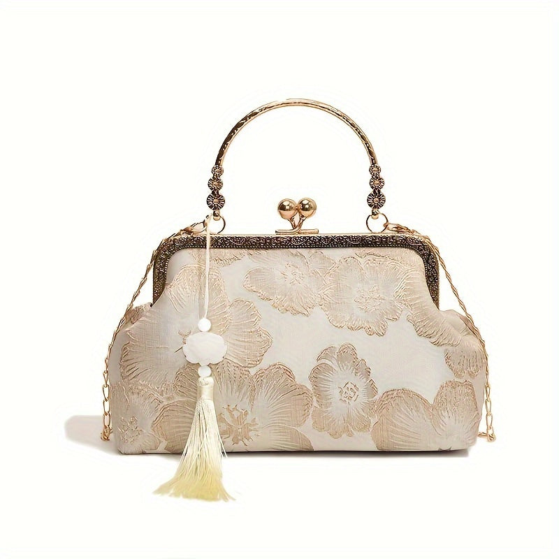 Elegant Floral Evening Clutch Purse