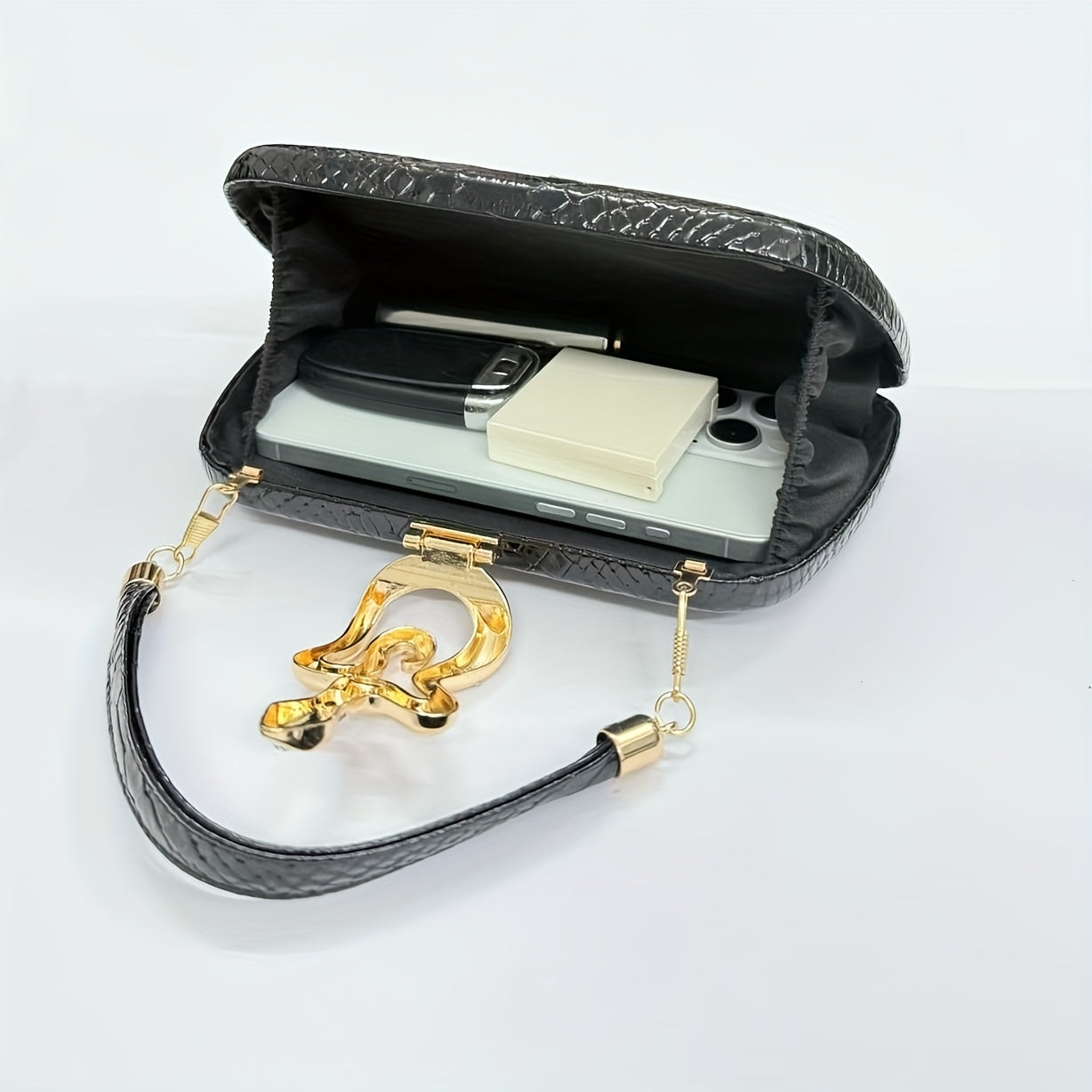 Women's Snake-Print Handbag & Shoulder