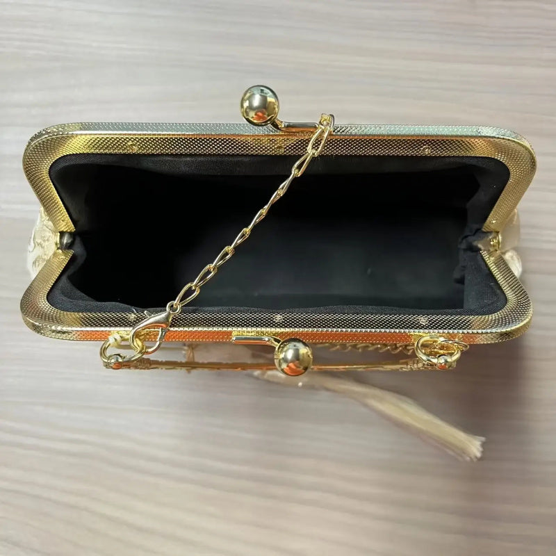 Elegant Floral Evening Clutch Purse