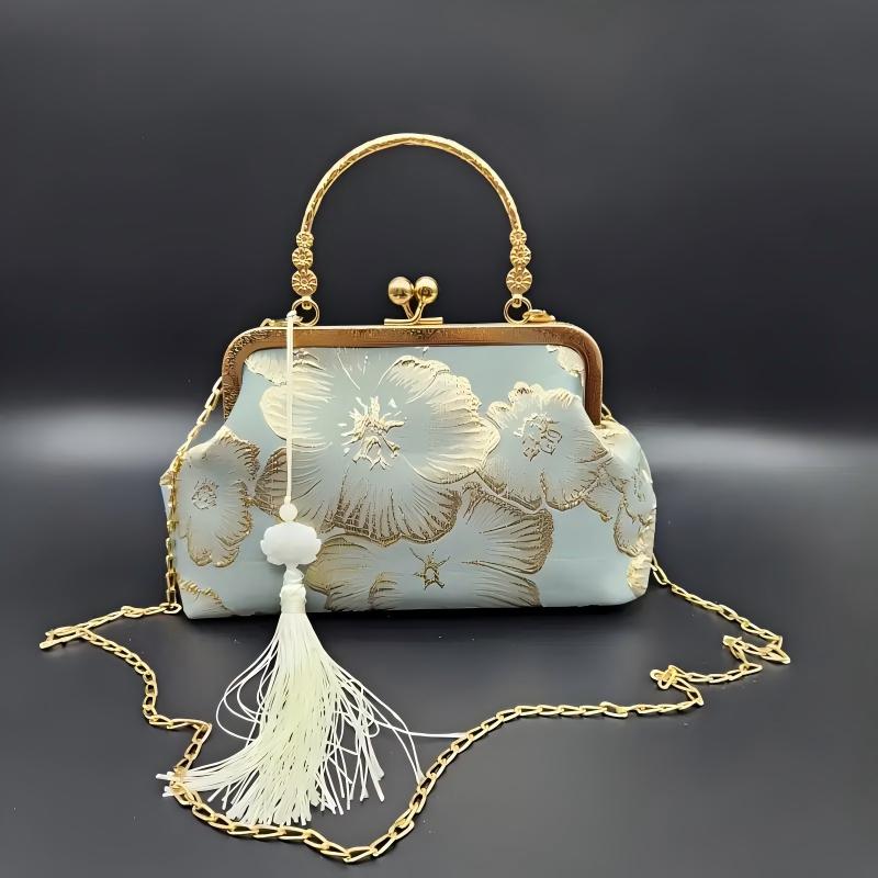 Elegant Floral Evening Clutch Purse