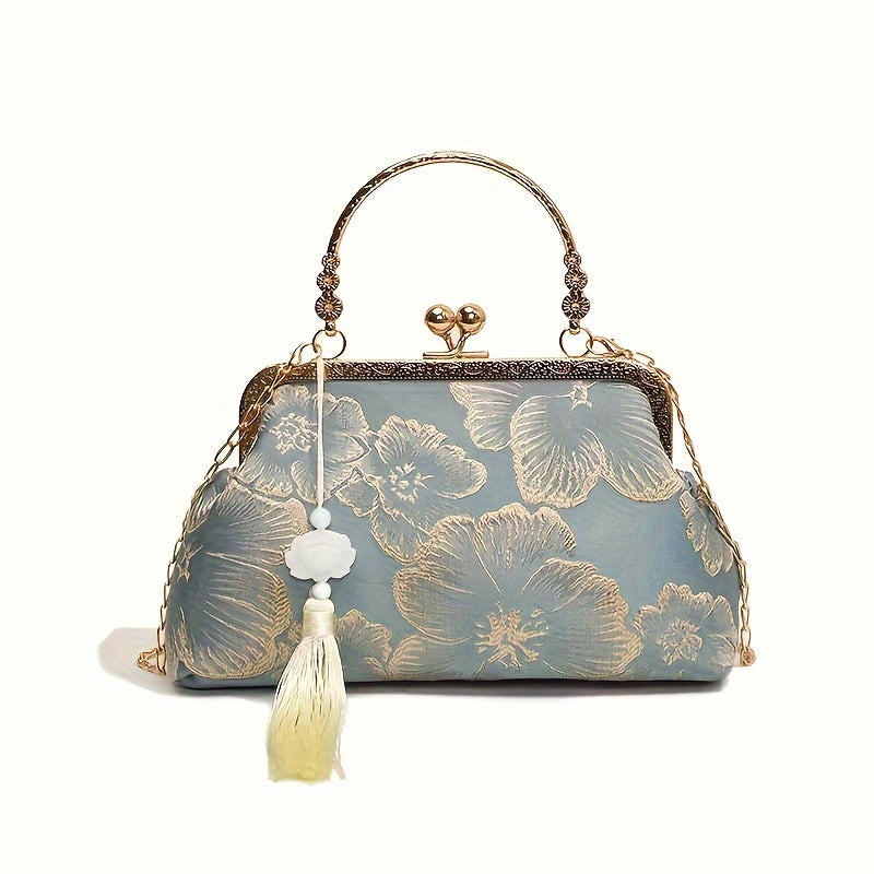 Elegant Floral Evening Clutch Purse