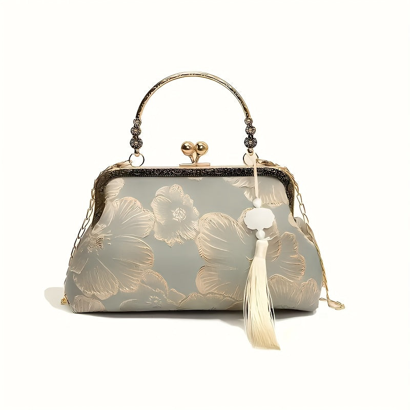 Elegant Floral Evening Clutch Purse
