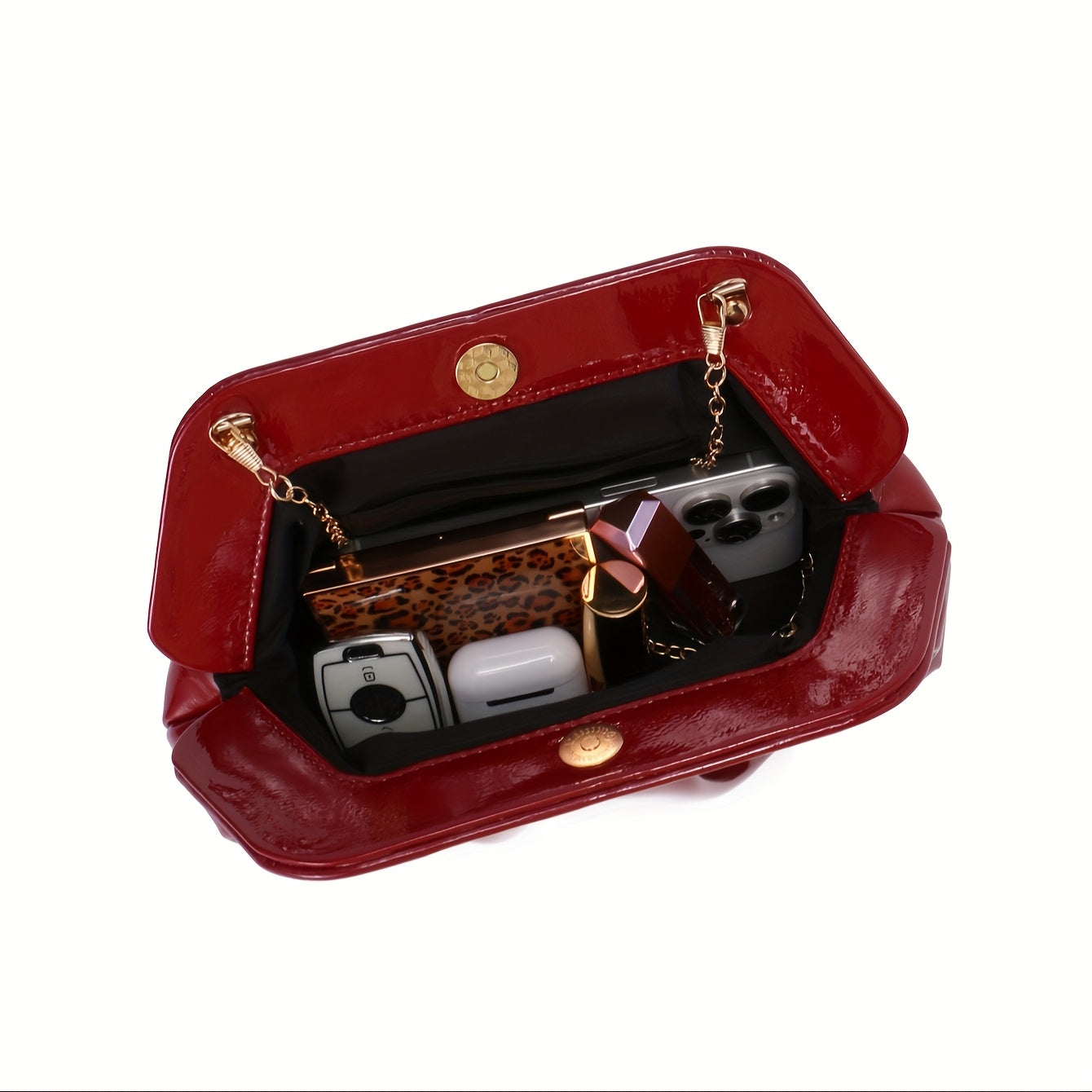 Luxury Designer-Style Burgundy Glossy