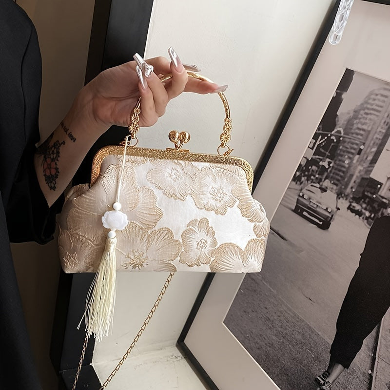 Elegant Floral Evening Clutch Purse