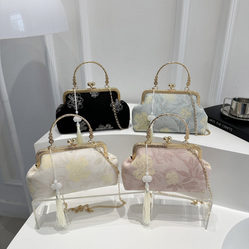 Elegant Floral Evening Clutch Purse